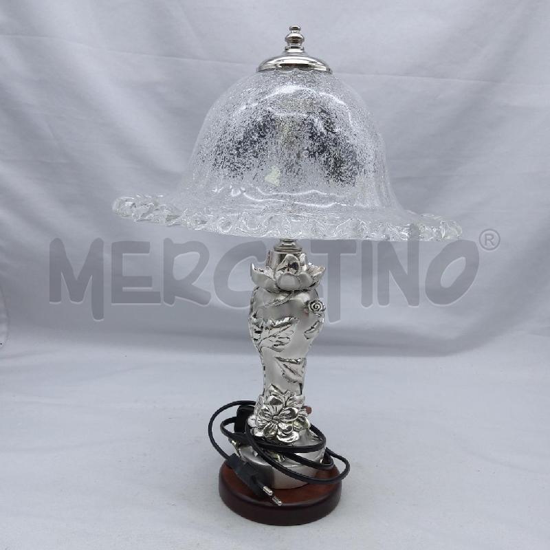 LAMPADA TAVOLO 2 LUCI BASE LEGNO/LAMINA | Mercatino dell'Usato San maurizio canavese 2
