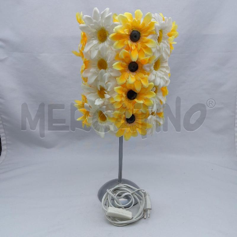 LAMPADA TAVOLO FIORI BCA GIALLI | Mercatino dell'Usato San maurizio canavese 1