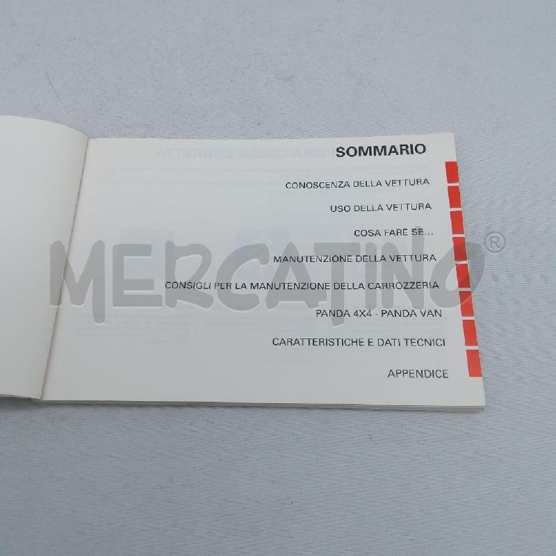 LIBRETTO USO E MANUTENZIONE FIAT PANDA | Mercatino dell'Usato San maurizio canavese 2