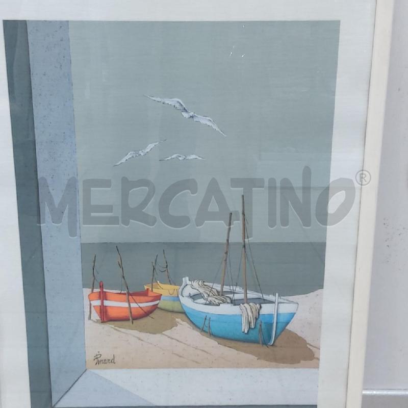 LITOGRAFIA PINARD VOLO DI GABBIANI CORNICE BCA | Mercatino dell'Usato San maurizio canavese 2