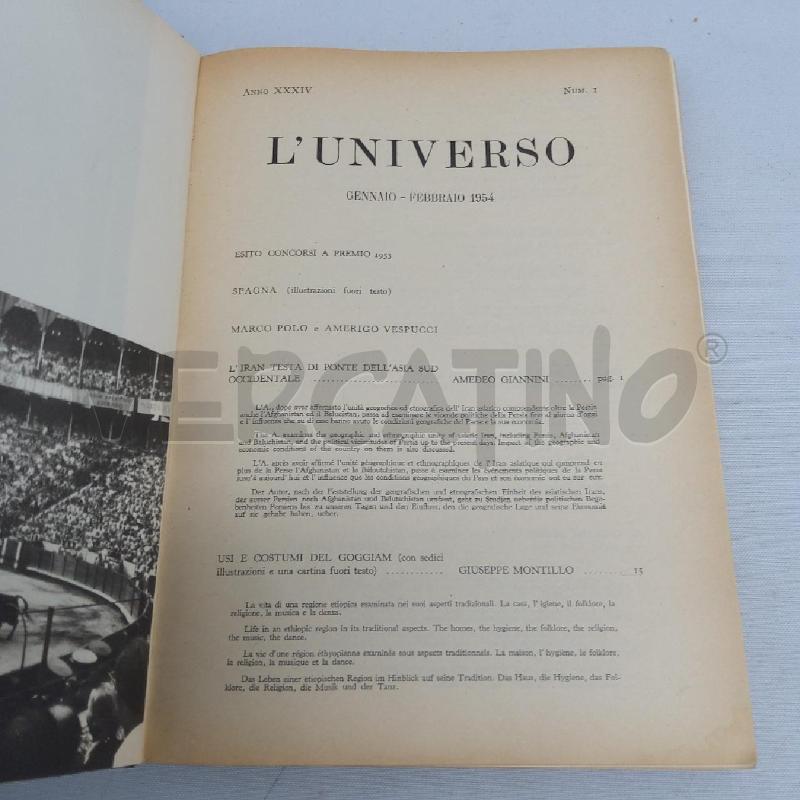 L'UNIVERSO ANNATA XXXIV COMPLETA 1954 | Mercatino dell'Usato San maurizio canavese 2
