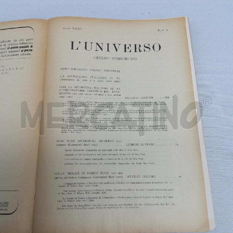 L'UNIVERSO ANNATA XXXV GENNAIO FEBBRAIO 1955 | Mercatino dell'Usato San maurizio canavese 2
