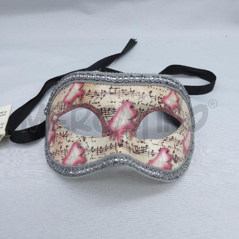 MASCHERA ARTISTICA VENEZIANA ARGENTO ROSA | Mercatino dell'Usato San maurizio canavese 1