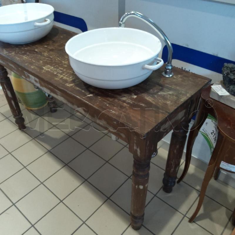 MOBILETTO BAGNO DOPPIO CATINO SMALTATO BIANCO | Mercatino dell'Usato San maurizio canavese 2