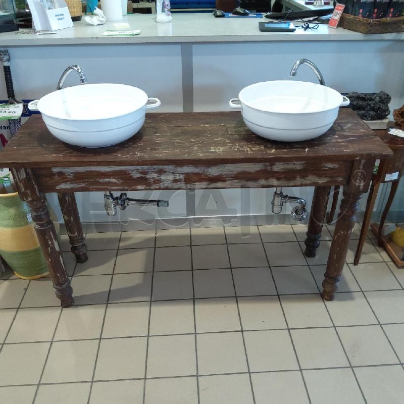 MOBILETTO BAGNO DOPPIO CATINO SMALTATO BIANCO | Mercatino dell'Usato San maurizio canavese 4