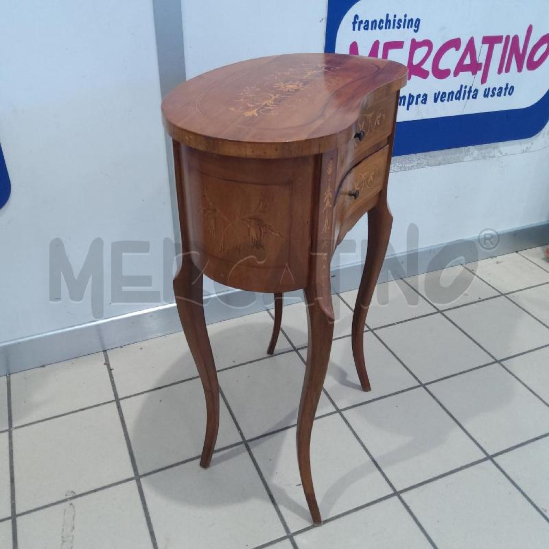 MOBILETTO LEGNO FAGIOLO 2 CASSETTINI GAMBE CABRIOLE | Mercatino dell'Usato San maurizio canavese 3