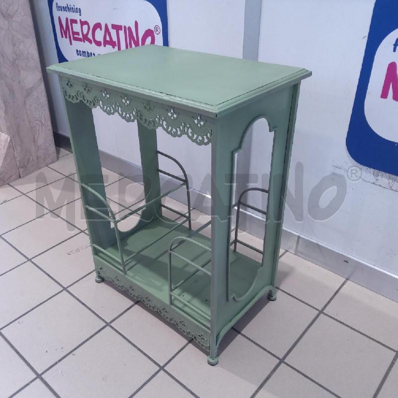 MOBILETTO PORTA BOTTIGLIE METALLO VERDE | Mercatino dell'Usato San maurizio canavese 4