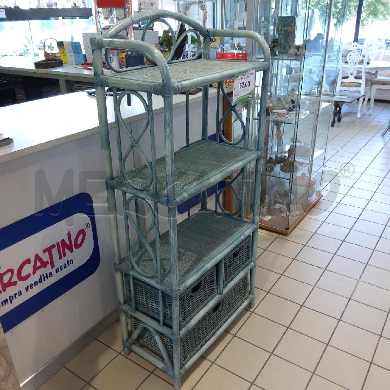 MOBILETTO VIMINI AZZURRO 3 RIPIANI 3 CASSETTI | Mercatino dell'Usato San maurizio canavese 2