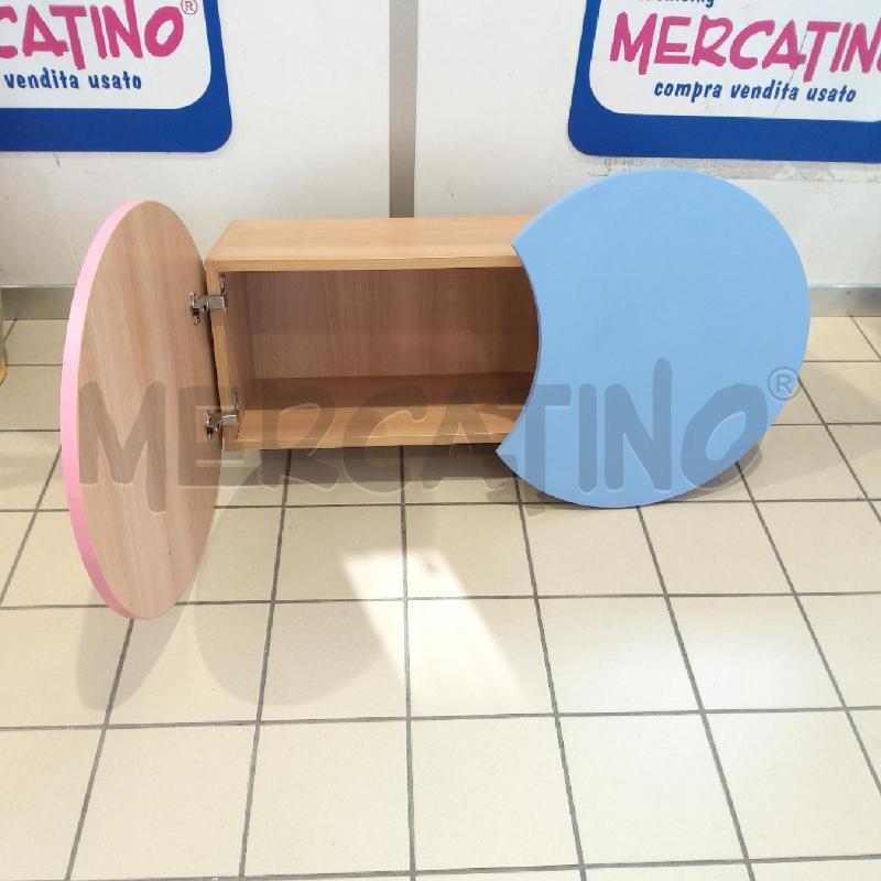 MOBILE PENSILE 2 ANTE TONDE CAMERETTA BIMBI AZZ ROSA | Mercatino dell'Usato San maurizio canavese 2