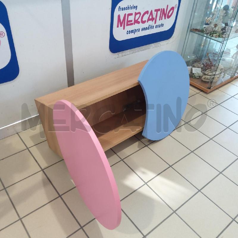 MOBILE PENSILE 2 ANTE TONDE CAMERETTA BIMBI AZZ ROSA | Mercatino dell'Usato San maurizio canavese 3