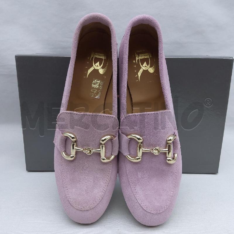 MOCASSINI DONNA RD COMPANY SC1 CAMOSCIO LILLA STAFFA DORATA  | Mercatino dell'Usato San maurizio canavese 4