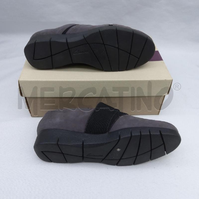 MOCASSINI D CLARKS SC1 GRIGIO SCAMOSCIATO ELASTICO  | Mercatino dell'Usato San maurizio canavese 3