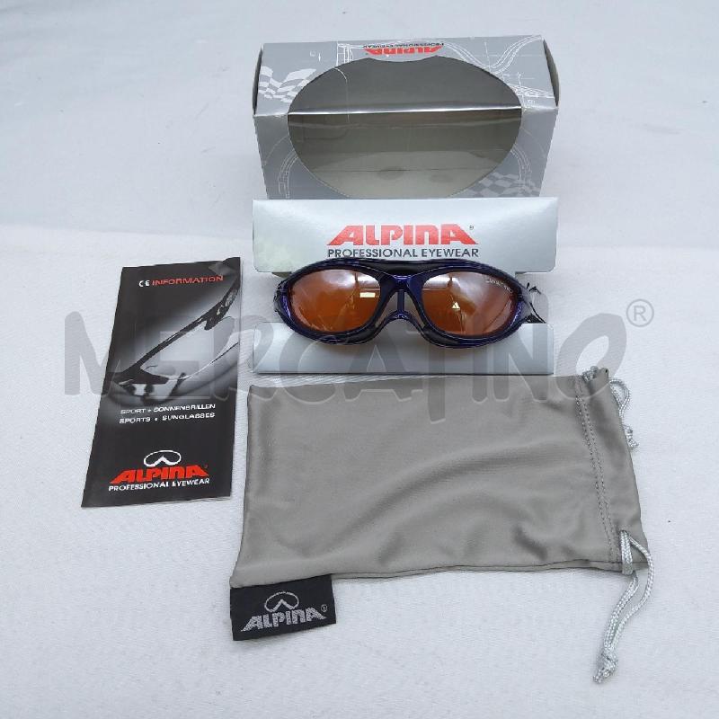 OCCHIALI DA SOLE ALPINA MONTATURA BLU LENTI ARANCIO MOD.A8195 | Mercatino dell'Usato San maurizio canavese 1