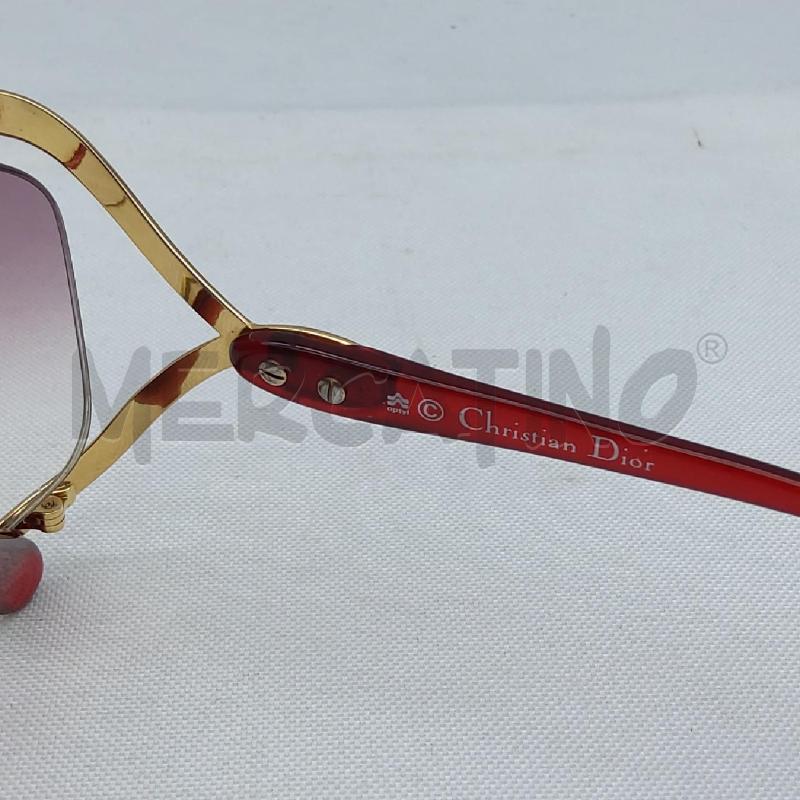 OCCHIALI DONNA CHRISTIAN DIOR ROSSO PROFILO DORATO  | Mercatino dell'Usato San maurizio canavese 3