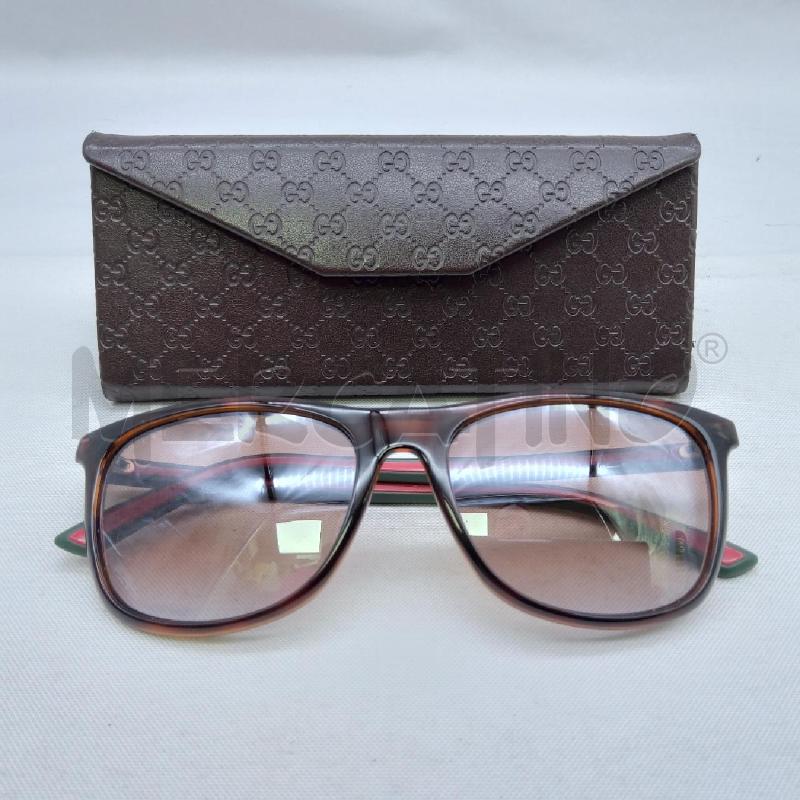 OCCHIALI UOMO GUCCI PROFILO ROSSO VERDE LENTE MARRONE FUME | Mercatino dell'Usato San maurizio canavese 1