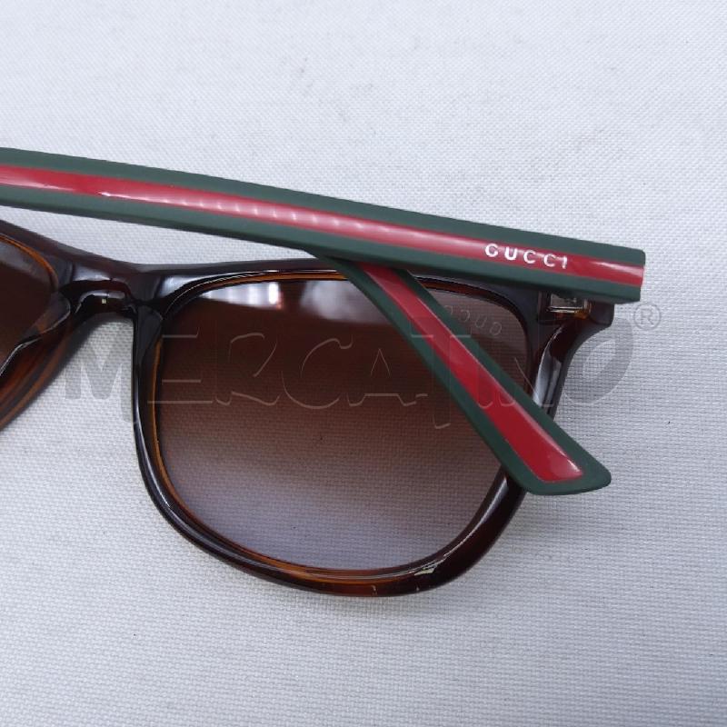 OCCHIALI UOMO GUCCI PROFILO ROSSO VERDE LENTE MARRONE FUME | Mercatino dell'Usato San maurizio canavese 3