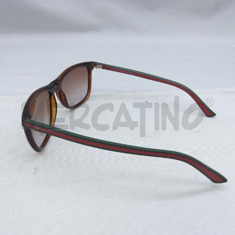 OCCHIALI UOMO GUCCI PROFILO ROSSO VERDE LENTE MARRONE FUME | Mercatino dell'Usato San maurizio canavese 4