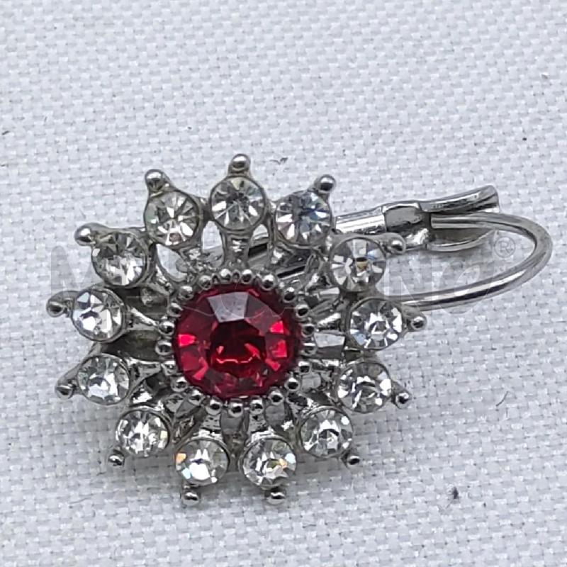 ORECCHINI SODINI FIORE INTERNO ROSSO  | Mercatino dell'Usato San maurizio canavese 4