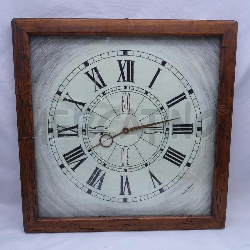 OROLOGIO ARTE POVERA QUADRATO VETRO LAVORATO | Mercatino dell'Usato San maurizio canavese 1