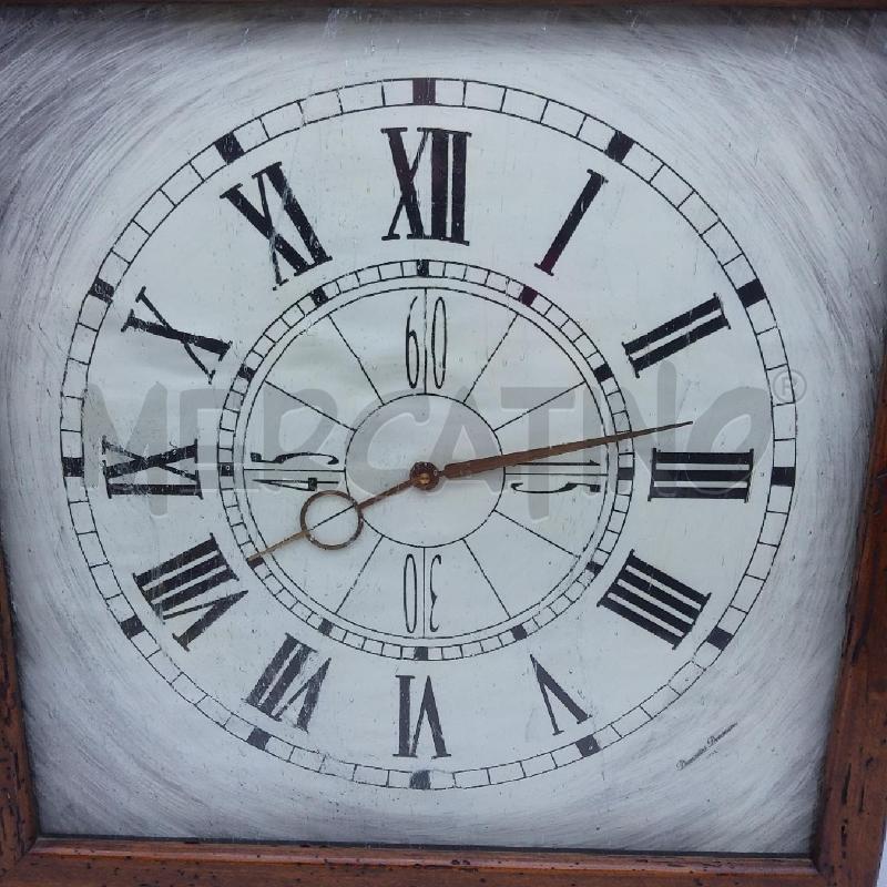 OROLOGIO ARTE POVERA QUADRATO VETRO LAVORATO | Mercatino dell'Usato San maurizio canavese 3