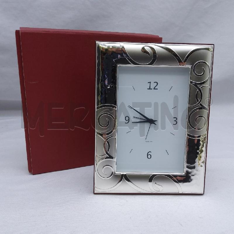 OROLOGIO DA TAVOLO ARGENTO RETTANGOLARE  | Mercatino dell'Usato San maurizio canavese 1