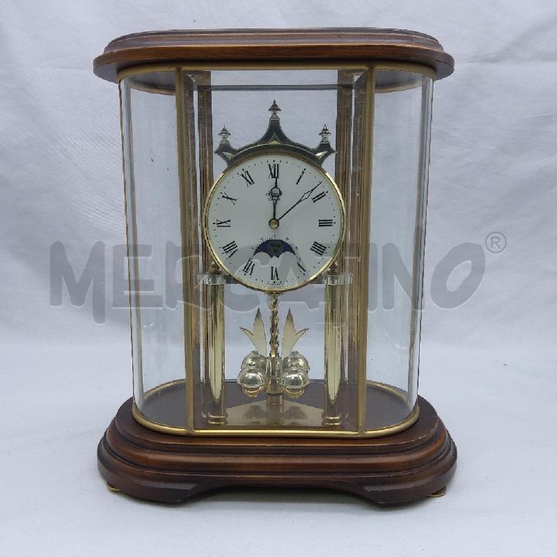 OROLOGIO DA TAVOLO IN TECA BASE LEGNO OVALE | Mercatino dell'Usato San maurizio canavese 1