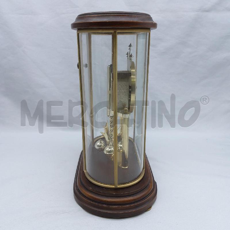 OROLOGIO DA TAVOLO IN TECA BASE LEGNO OVALE | Mercatino dell'Usato San maurizio canavese 4