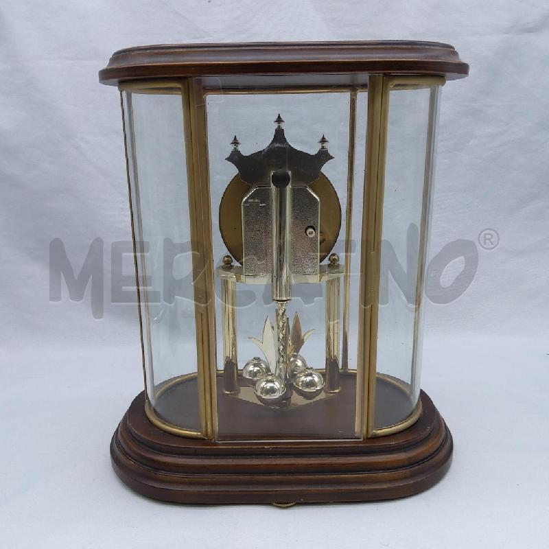 OROLOGIO DA TAVOLO IN TECA BASE LEGNO OVALE | Mercatino dell'Usato San maurizio canavese 5