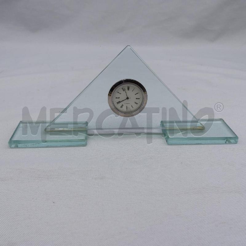 OROLOGIO DA TAVOLO TRIANGOLO VETRO  | Mercatino dell'Usato San maurizio canavese 1