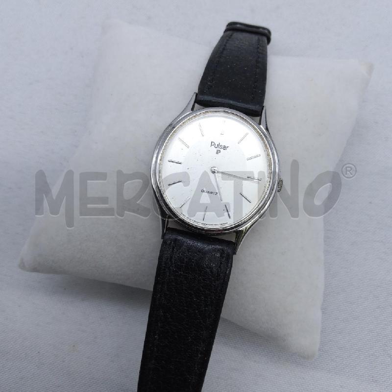 OROLOGIO PULSAR QUARZO CINTURINO PELLE NERA | Mercatino dell'Usato San maurizio canavese 1