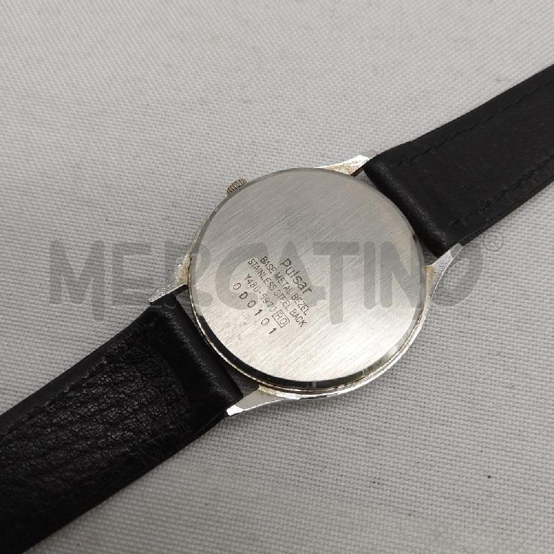OROLOGIO PULSAR QUARZO CINTURINO PELLE NERA | Mercatino dell'Usato San maurizio canavese 3