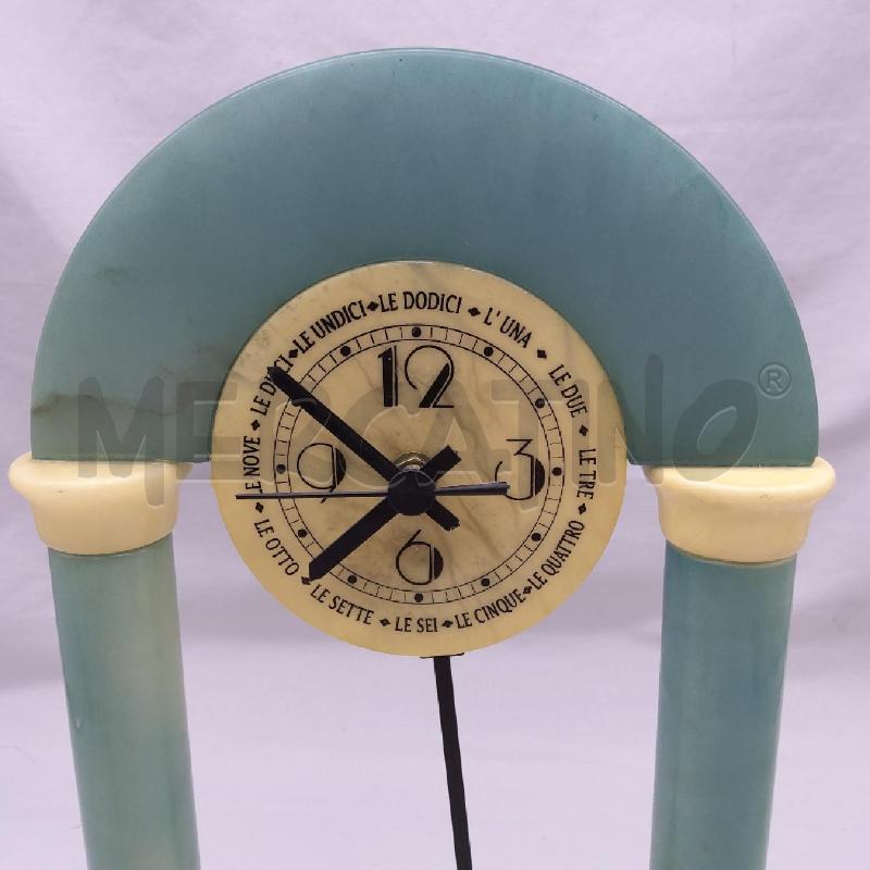 OROLOGIO TAVOLO MARMO VERDE ACQUA CREMA PENDOLO | Mercatino dell'Usato San maurizio canavese 2
