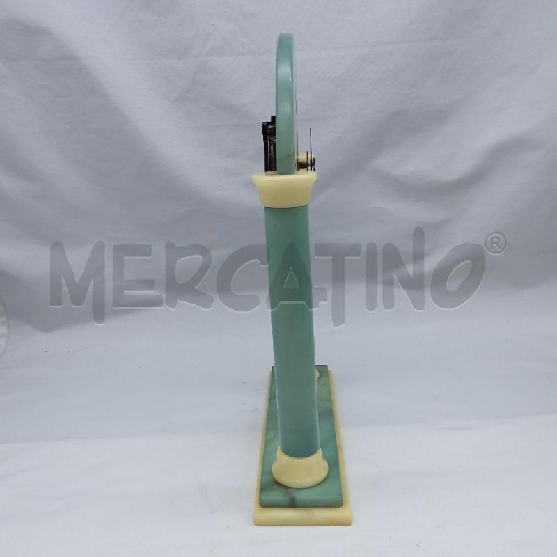 OROLOGIO TAVOLO MARMO VERDE ACQUA CREMA PENDOLO | Mercatino dell'Usato San maurizio canavese 3