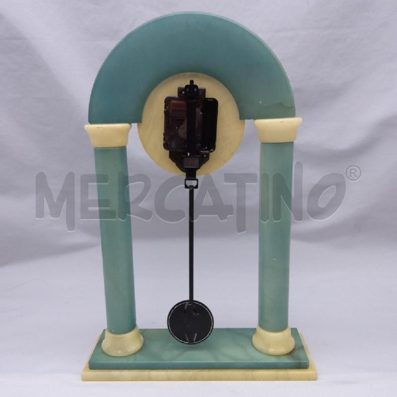 OROLOGIO TAVOLO MARMO VERDE ACQUA CREMA PENDOLO | Mercatino dell'Usato San maurizio canavese 4