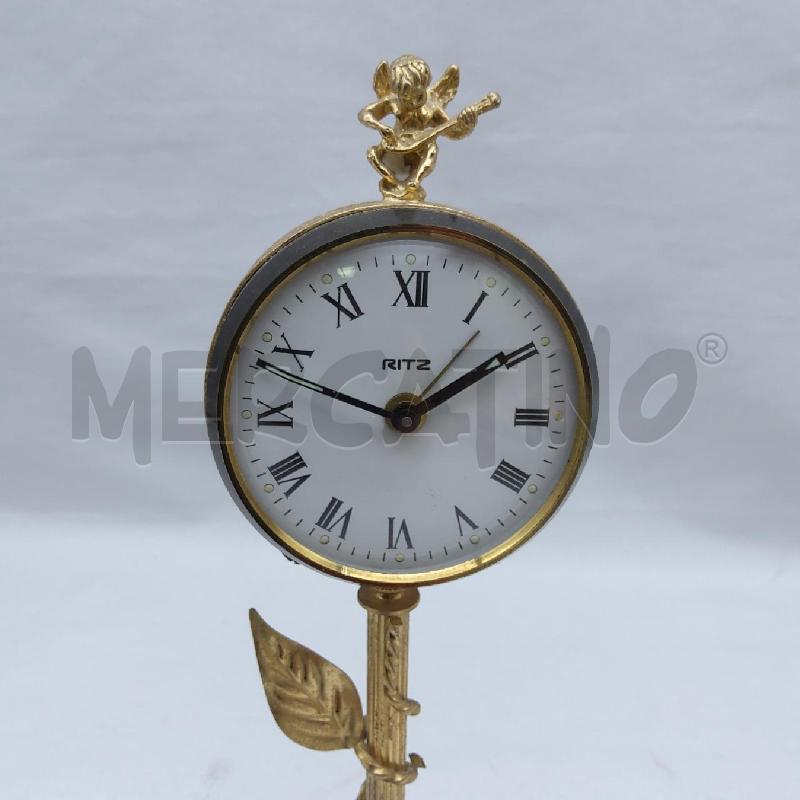 OROLOGIO TAVOLO RITZ MECCANICO BASE ONICE COLONNA DORATA | Mercatino dell'Usato San maurizio canavese 3