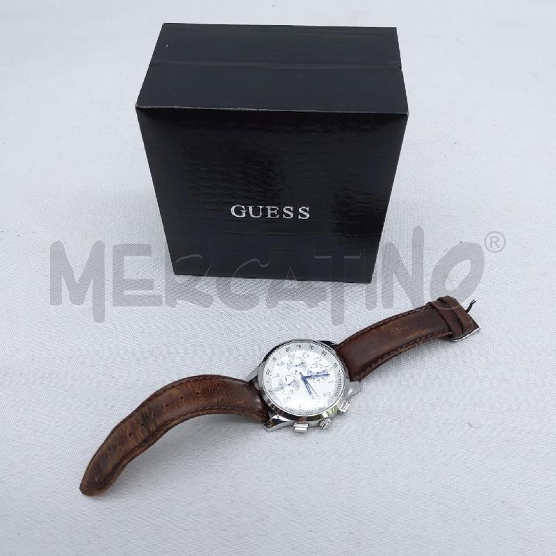 OROLOGIO U GUESS CINTURINO PELLE MARRONE | Mercatino dell'Usato San maurizio canavese 1