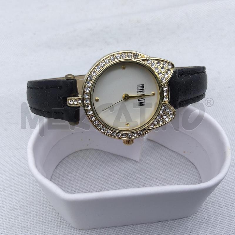 OROLOGIO  POLSO COTE D'AZUR NERO GLITTER GATTO | Mercatino dell'Usato San maurizio canavese 2