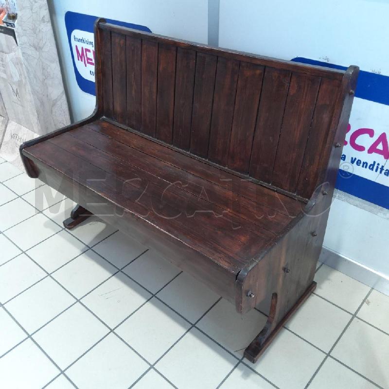 PANCA LEGNO SCURO CON CONTENITORE | Mercatino dell'Usato San maurizio canavese 4