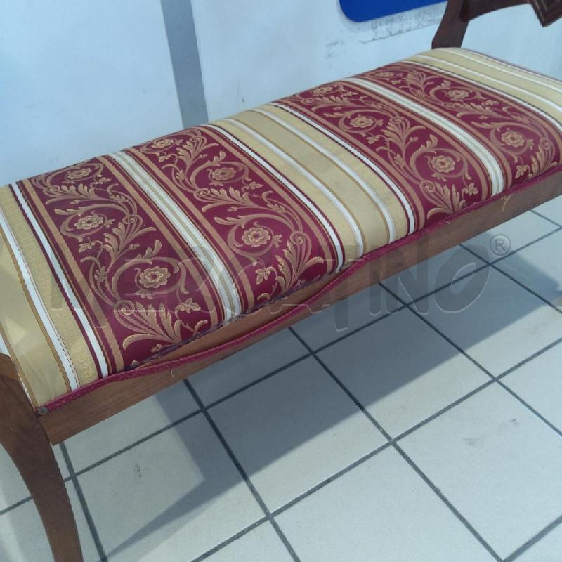 PANCHETTA 2 SPONDE LEGNO TESSUTO ARABESCHI RIGHE | Mercatino dell'Usato San maurizio canavese 4