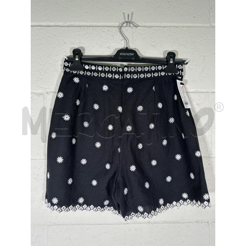 PANTALONCINO DONNA KOTON NERO FIORI RICAMATI BCN  | Mercatino dell'Usato San maurizio canavese 3