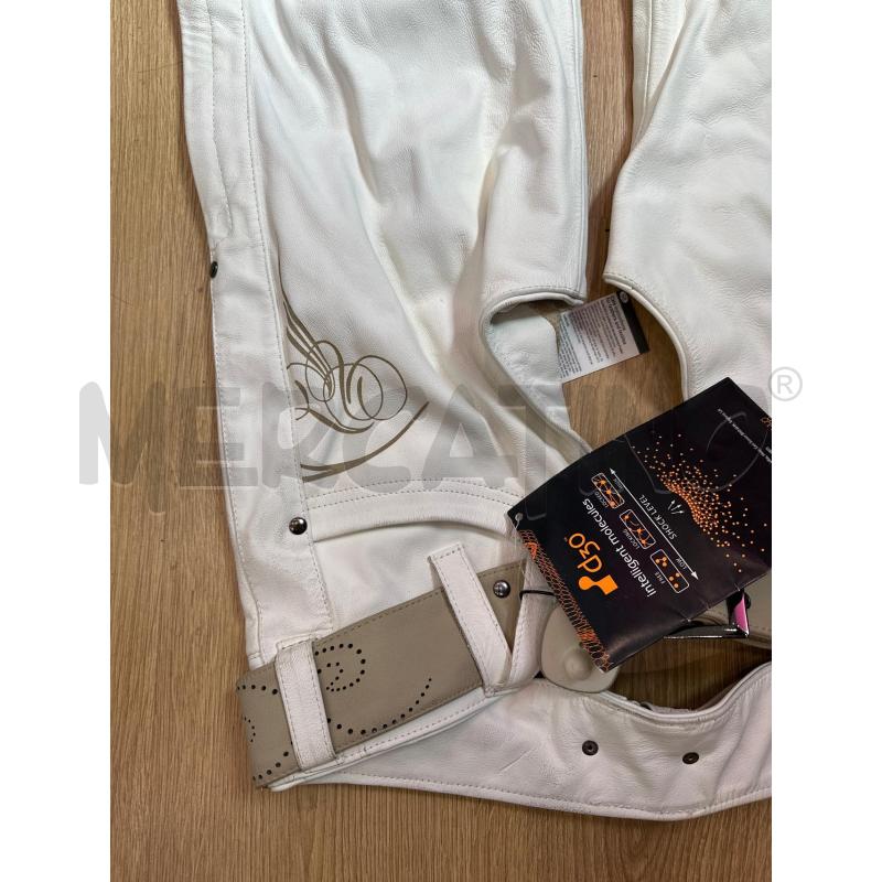 PANTALONE HELD VERA PELLE HELD BIANCO CINTURA BEIGE  | Mercatino dell'Usato San maurizio canavese 2