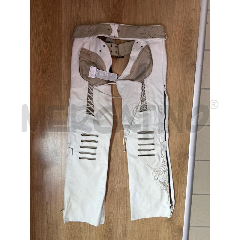 PANTALONE HELD VERA PELLE HELD BIANCO CINTURA BEIGE  | Mercatino dell'Usato San maurizio canavese 4
