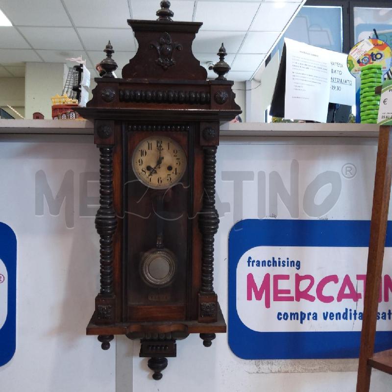 PENDOLA LEGNO SCURO SCULTURATO COLONNINE+CHIAVE8 | Mercatino dell'Usato San maurizio canavese 3