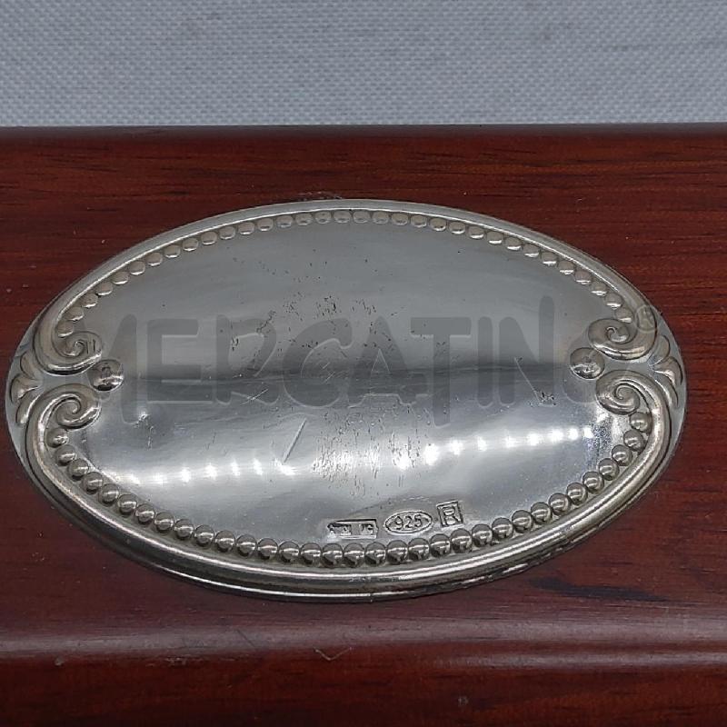 PENNA A SFERA LEGNO PLACCA ARGENTO | Mercatino dell'Usato San maurizio canavese 4
