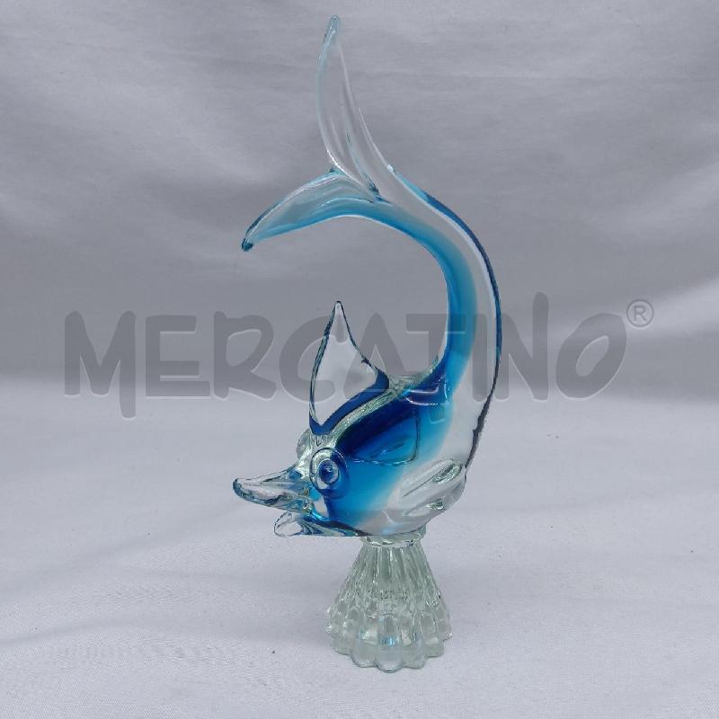 PESCE BLU VETRO MURANO SUPPORTO | Mercatino dell'Usato San maurizio canavese 1