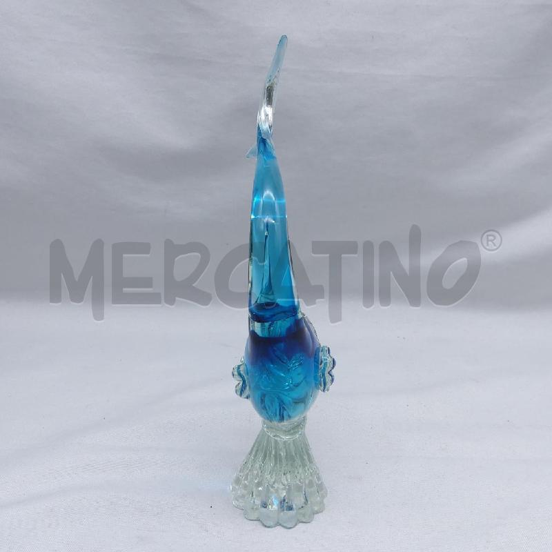 PESCE BLU VETRO MURANO SUPPORTO | Mercatino dell'Usato San maurizio canavese 2