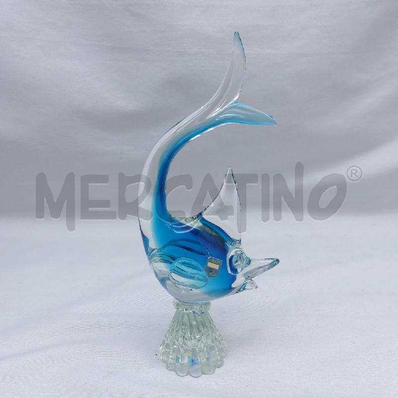 PESCE BLU VETRO MURANO SUPPORTO | Mercatino dell'Usato San maurizio canavese 3