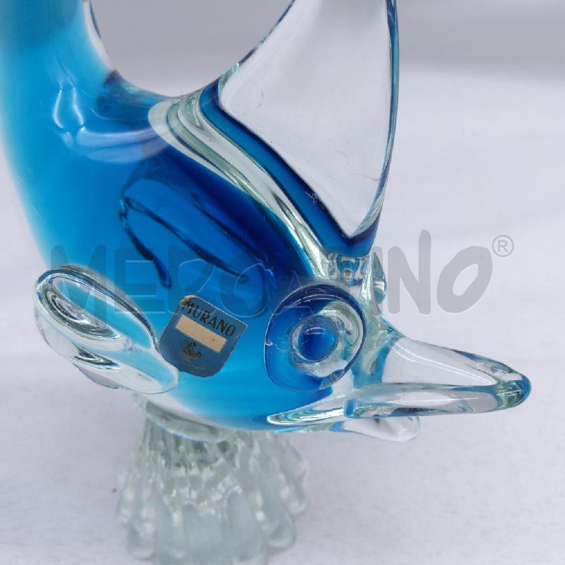 PESCE BLU VETRO MURANO SUPPORTO | Mercatino dell'Usato San maurizio canavese 5