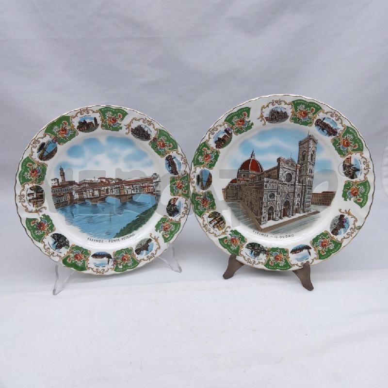 PIATTI PZ. 2 DECORATIVI FIRENZE FONTEBASSO | Mercatino dell'Usato San maurizio canavese 1