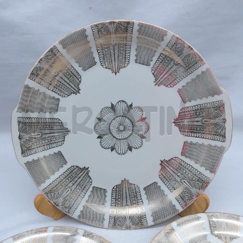 PIATTI PZ. 7 DOLCE BAVARIA AVORIO ORO GEOMETRICO | Mercatino dell'Usato San maurizio canavese 2